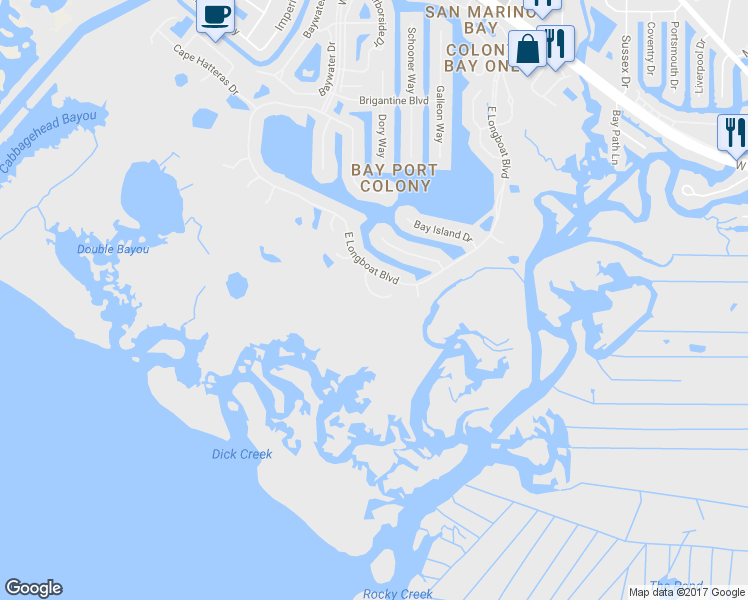map of restaurants, bars, coffee shops, grocery stores, and more near 9910 Chris Craft Ct in Tampa