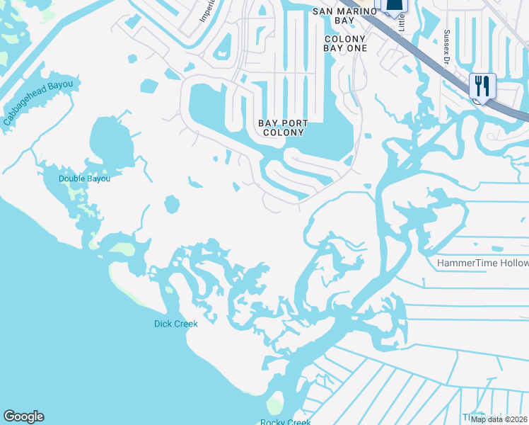 map of restaurants, bars, coffee shops, grocery stores, and more near 9910 Chris Craft Court in Tampa
