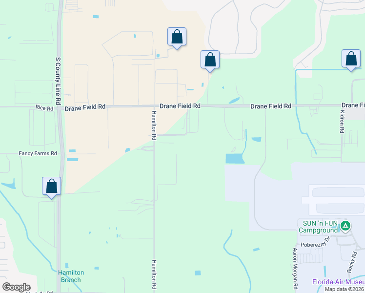 map of restaurants, bars, coffee shops, grocery stores, and more near 4143-4221 Hamilton Road in Lakeland