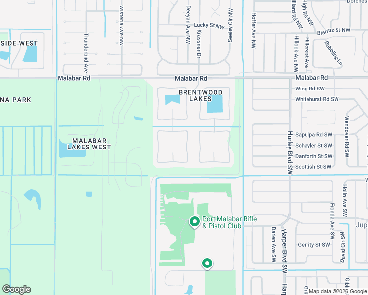 map of restaurants, bars, coffee shops, grocery stores, and more near 406 Moray Drive in Palm Bay
