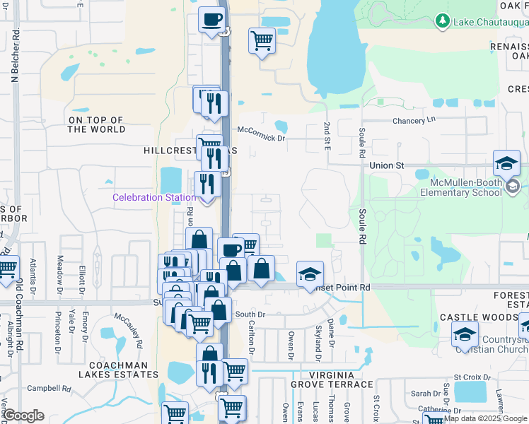map of restaurants, bars, coffee shops, grocery stores, and more near 24479 U.S. 19 in Clearwater