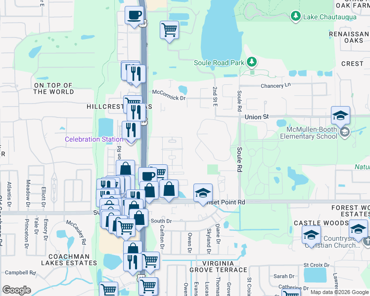 map of restaurants, bars, coffee shops, grocery stores, and more near 24479 U.S. 19 in Clearwater