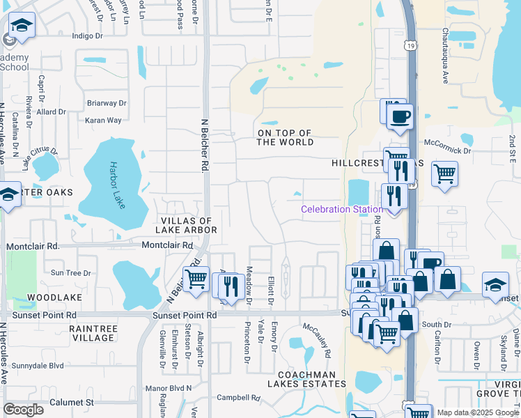 map of restaurants, bars, coffee shops, grocery stores, and more near in Pinellas County