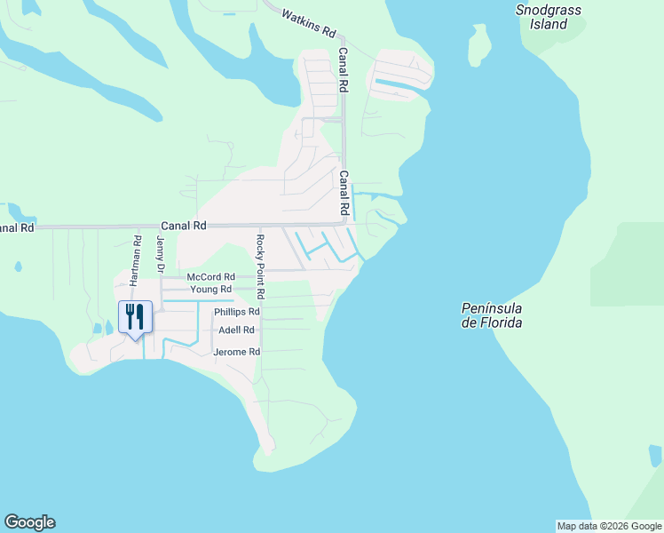 map of restaurants, bars, coffee shops, grocery stores, and more near 6653 Cedar Circle in Lake Wales
