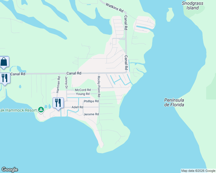 map of restaurants, bars, coffee shops, grocery stores, and more near 6655 Cypress Drive in Lake Wales