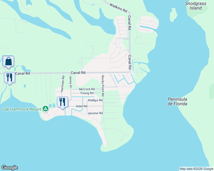 map of restaurants, bars, coffee shops, grocery stores, and more near 6700 Rocky Point Road in Lake Wales
