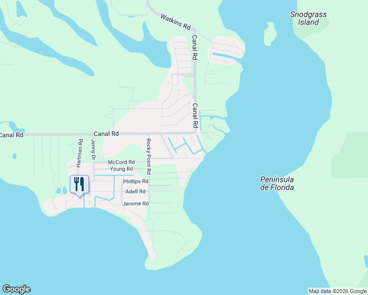 map of restaurants, bars, coffee shops, grocery stores, and more near 6653 Cedar Circle in Lake Wales