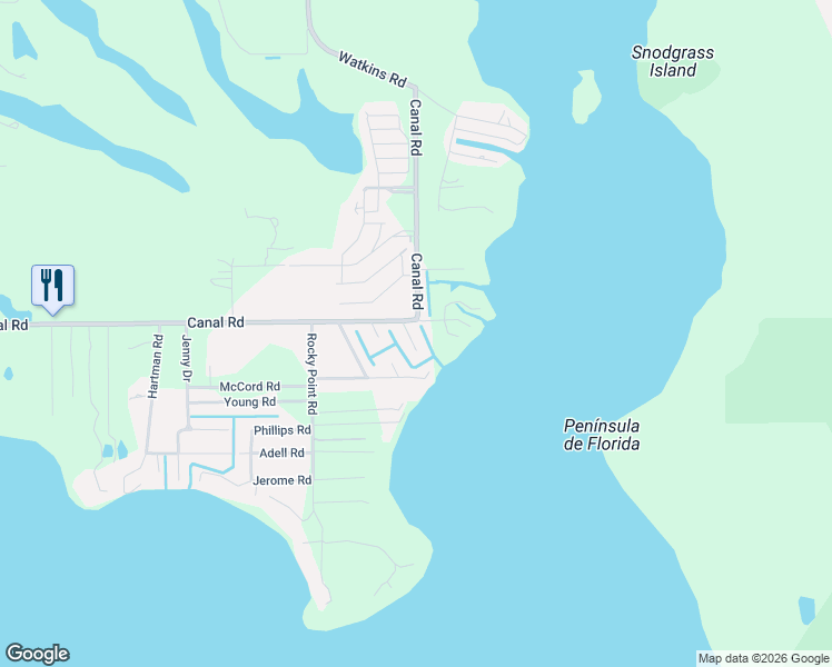 map of restaurants, bars, coffee shops, grocery stores, and more near 3735 Pine Circle in Lake Wales