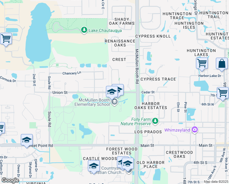 map of restaurants, bars, coffee shops, grocery stores, and more near 2110 Majestic Oaks Boulevard in Clearwater