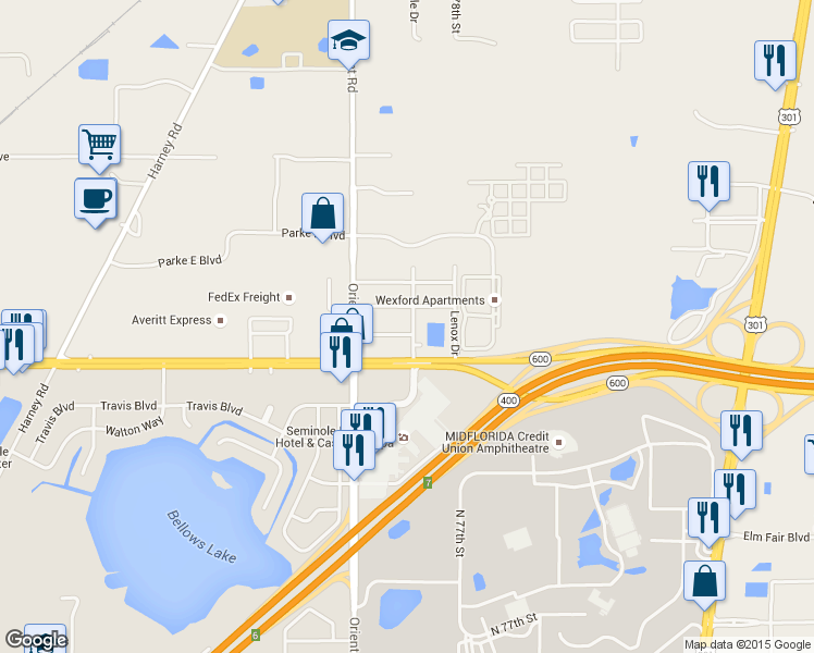 map of restaurants, bars, coffee shops, grocery stores, and more near 7422 East Mohawk Avenue in Tampa