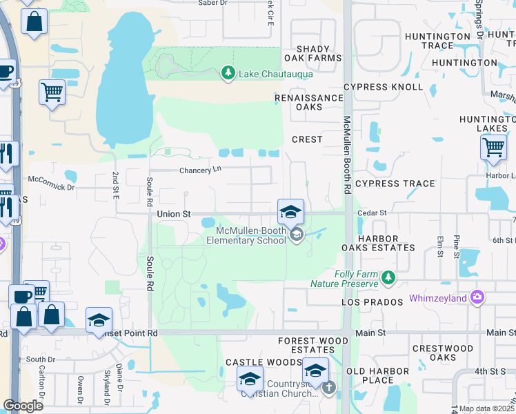 map of restaurants, bars, coffee shops, grocery stores, and more near 2969 Elysium Way in Clearwater
