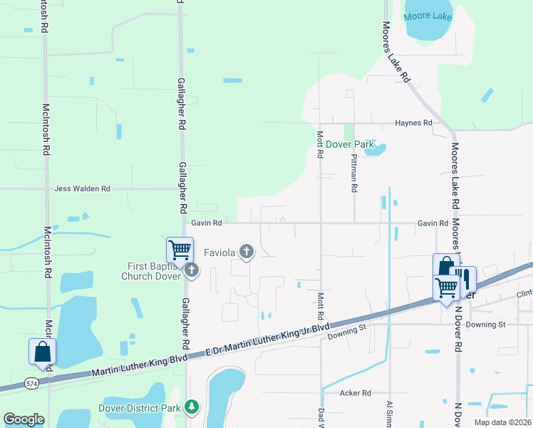 map of restaurants, bars, coffee shops, grocery stores, and more near 3402 Punkin Patch Lane in Dover