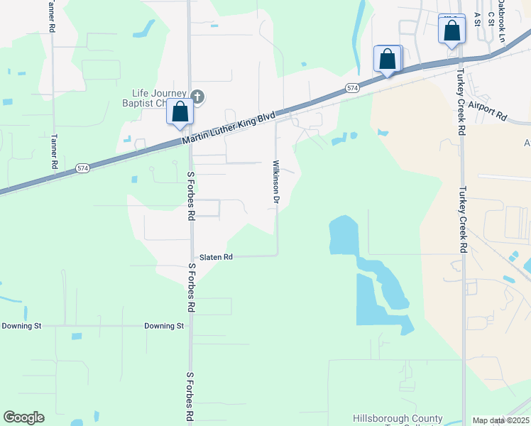 map of restaurants, bars, coffee shops, grocery stores, and more near 1550 Wilkinson Road in Plant City