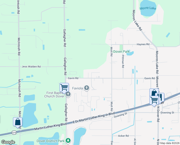 map of restaurants, bars, coffee shops, grocery stores, and more near 3402 Punkin Patch Lane in Dover