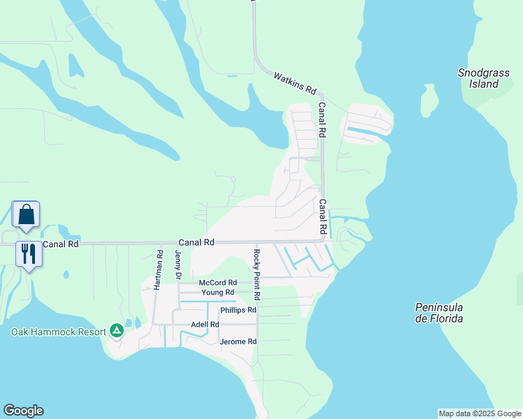 map of restaurants, bars, coffee shops, grocery stores, and more near 4176 Orchid Boulevard in Lake Wales