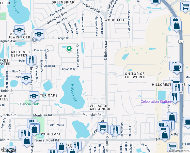 map of restaurants, bars, coffee shops, grocery stores, and more near 2256 Philippine Drive in Clearwater