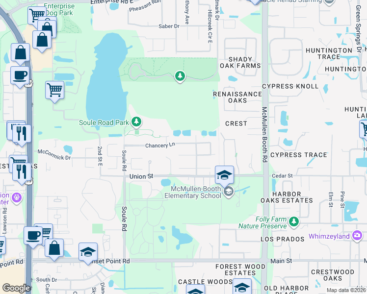 map of restaurants, bars, coffee shops, grocery stores, and more near 2932 Bethany Place in Clearwater
