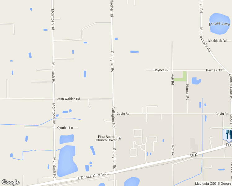 map of restaurants, bars, coffee shops, grocery stores, and more near 3527 Gallagher Road in Dover