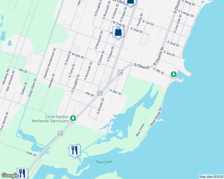map of restaurants, bars, coffee shops, grocery stores, and more near in Rockport