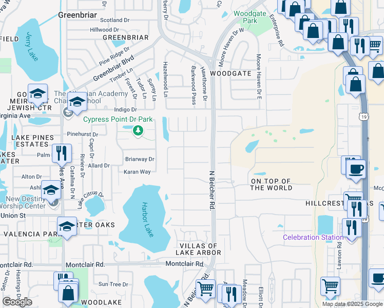 map of restaurants, bars, coffee shops, grocery stores, and more near in Pinellas County