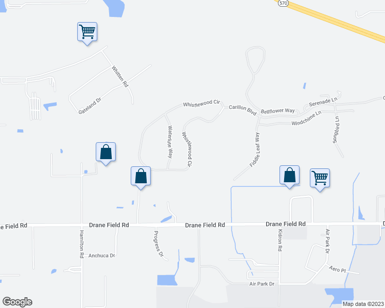 map of restaurants, bars, coffee shops, grocery stores, and more near 4314 Whistlewood Circle in Lakeland