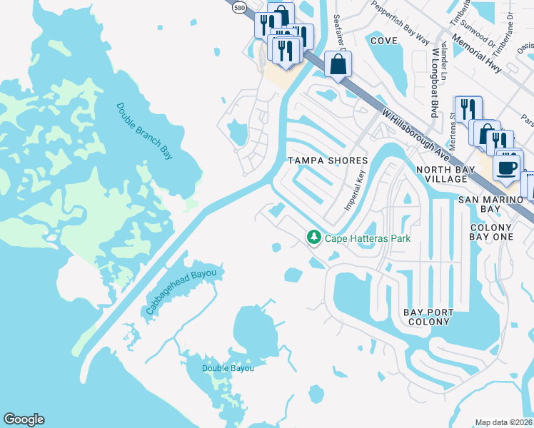 map of restaurants, bars, coffee shops, grocery stores, and more near in Town 'n' Country