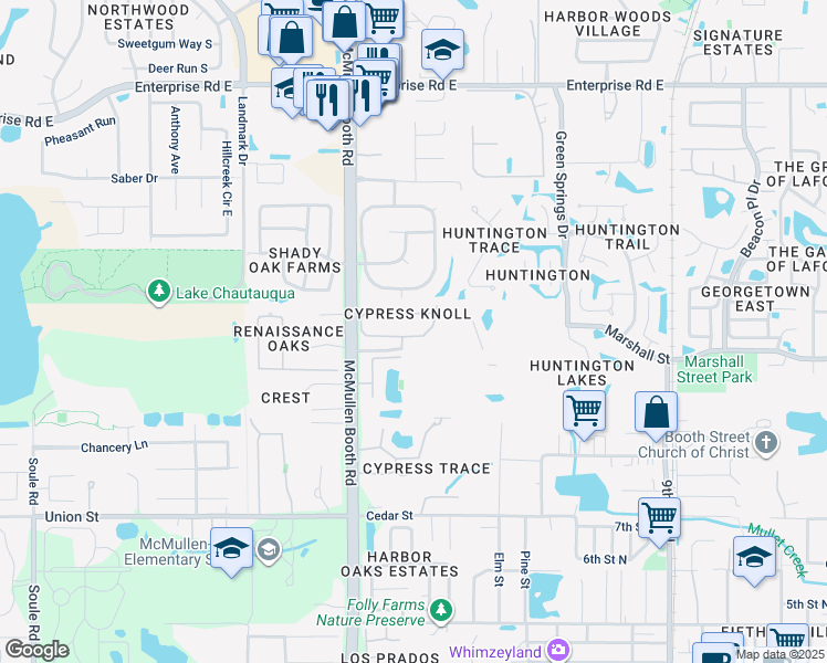 map of restaurants, bars, coffee shops, grocery stores, and more near 2370 Messenger Circle in Safety Harbor