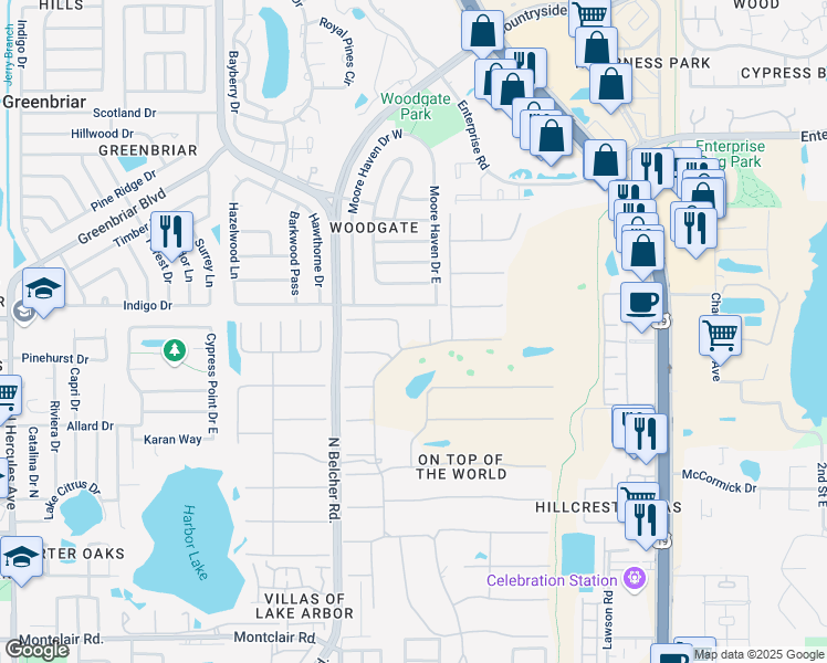 map of restaurants, bars, coffee shops, grocery stores, and more near 2295 Mexican Way in Clearwater