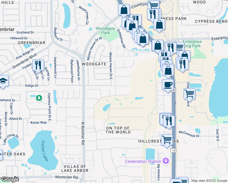 map of restaurants, bars, coffee shops, grocery stores, and more near 2298 Netherlands Drive in Clearwater