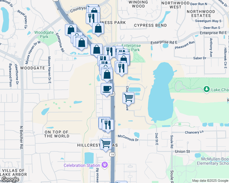 map of restaurants, bars, coffee shops, grocery stores, and more near in 