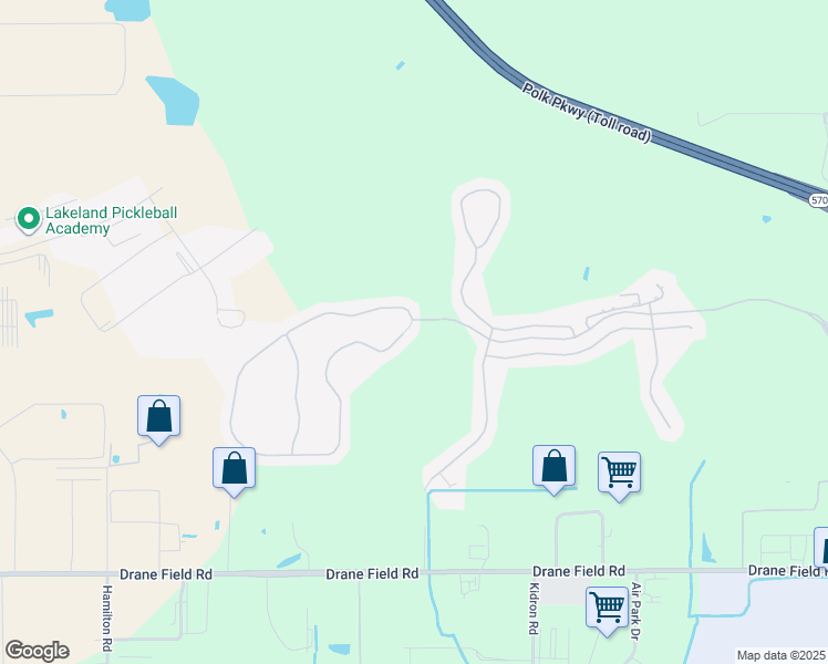 map of restaurants, bars, coffee shops, grocery stores, and more near 4494 Whistlewood Circle in Lakeland