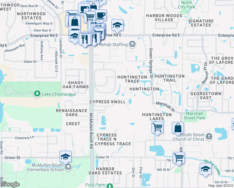 map of restaurants, bars, coffee shops, grocery stores, and more near 120 Woodcreek Drive West in Safety Harbor