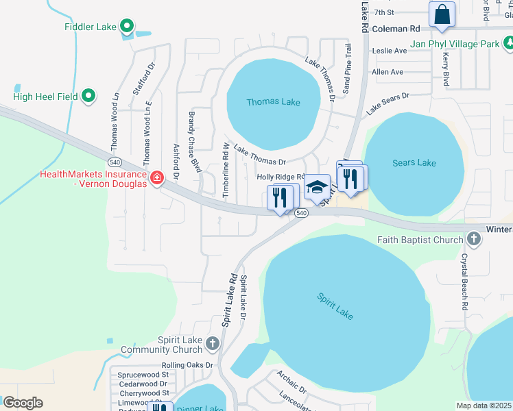 map of restaurants, bars, coffee shops, grocery stores, and more near 3075 Saint Paul Drive in Jan Phyl Village
