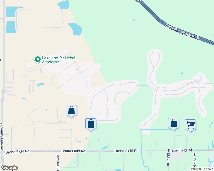 map of restaurants, bars, coffee shops, grocery stores, and more near 3954 Whistlewood Circle in Lakeland