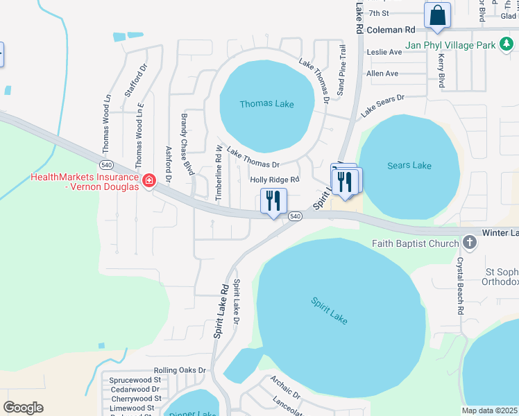 map of restaurants, bars, coffee shops, grocery stores, and more near 3082 Saint Paul Drive in Jan Phyl Village