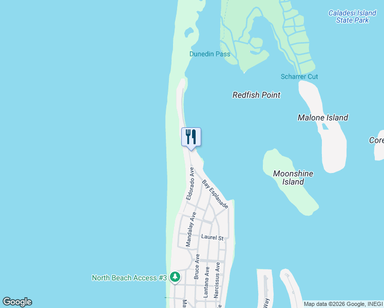 map of restaurants, bars, coffee shops, grocery stores, and more near Mandalay Point in Clearwater