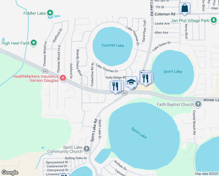 map of restaurants, bars, coffee shops, grocery stores, and more near 3014 Saint Paul Drive in Jan Phyl Village