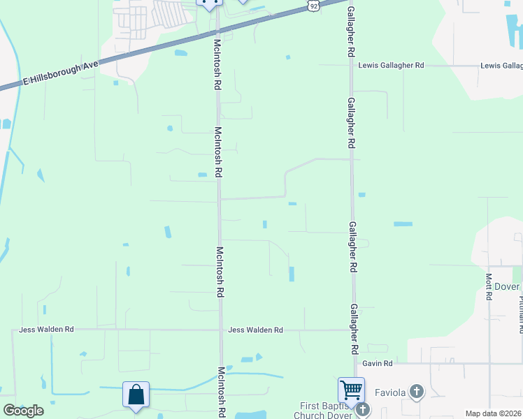 map of restaurants, bars, coffee shops, grocery stores, and more near 13015 Tom Gallagher Road in Dover