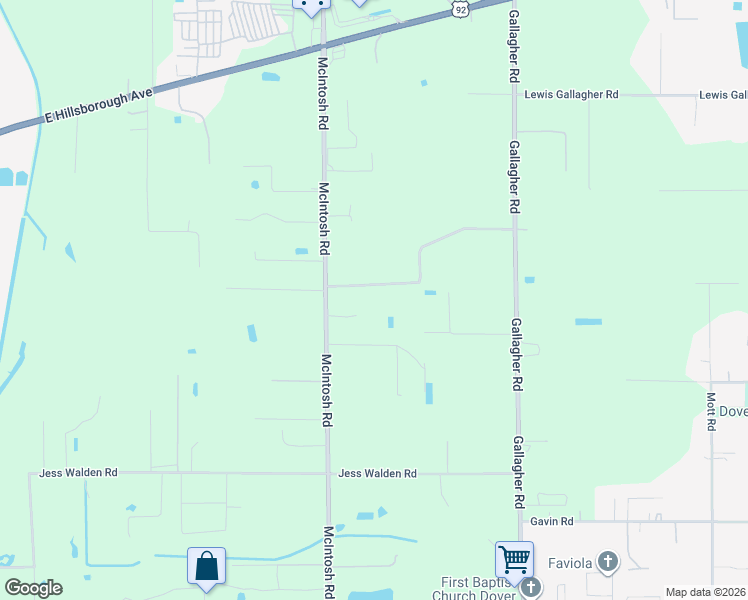map of restaurants, bars, coffee shops, grocery stores, and more near 13015 Tom Gallagher Road in Dover