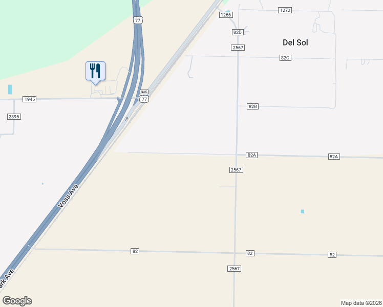 map of restaurants, bars, coffee shops, grocery stores, and more near 13094 County Road 82A in Sinton