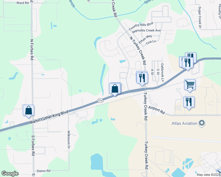 map of restaurants, bars, coffee shops, grocery stores, and more near 300 Midwood Drive in Plant City