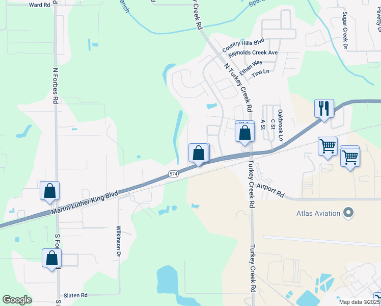 map of restaurants, bars, coffee shops, grocery stores, and more near 300 Midwood Drive in Plant City