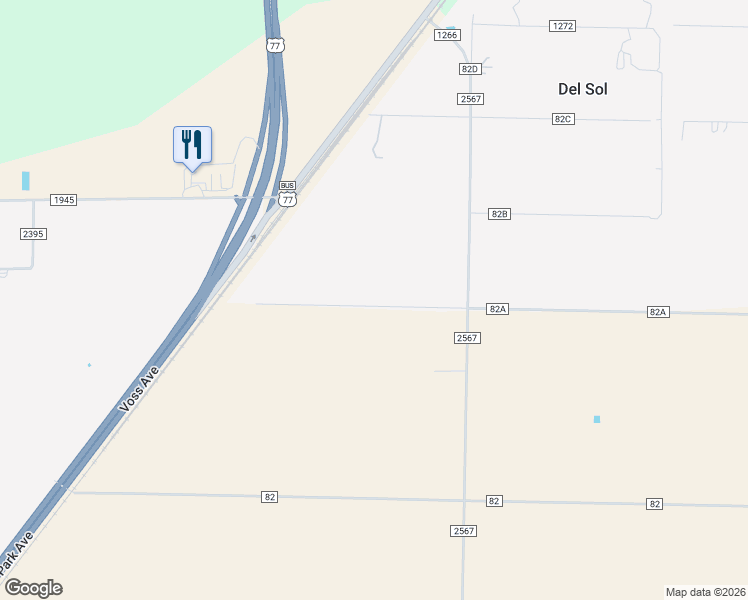 map of restaurants, bars, coffee shops, grocery stores, and more near 13094 County Road 82A in Sinton