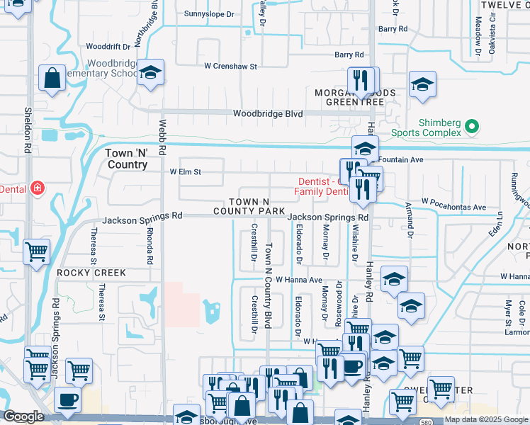 map of restaurants, bars, coffee shops, grocery stores, and more near 7902 West Pocahontas Avenue in Tampa