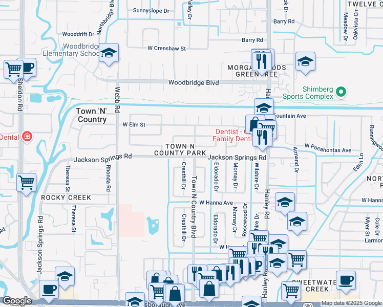 map of restaurants, bars, coffee shops, grocery stores, and more near 7902 West Pocahontas Avenue in Tampa