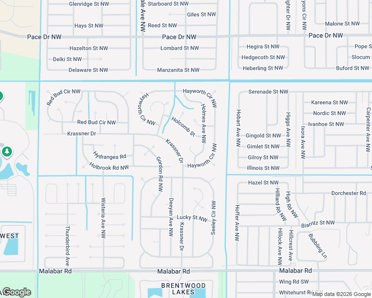 map of restaurants, bars, coffee shops, grocery stores, and more near 351 Krassner Drive in Palm Bay