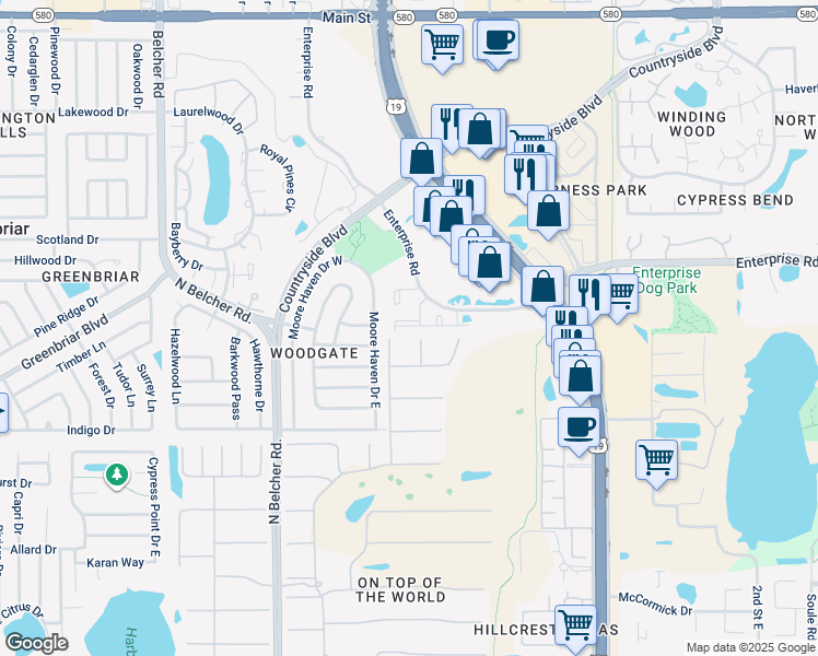 map of restaurants, bars, coffee shops, grocery stores, and more near in Clearwater