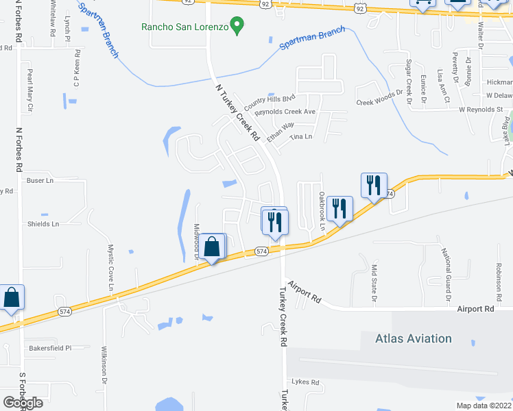 map of restaurants, bars, coffee shops, grocery stores, and more near 4605 Hunts Avenue in Plant City