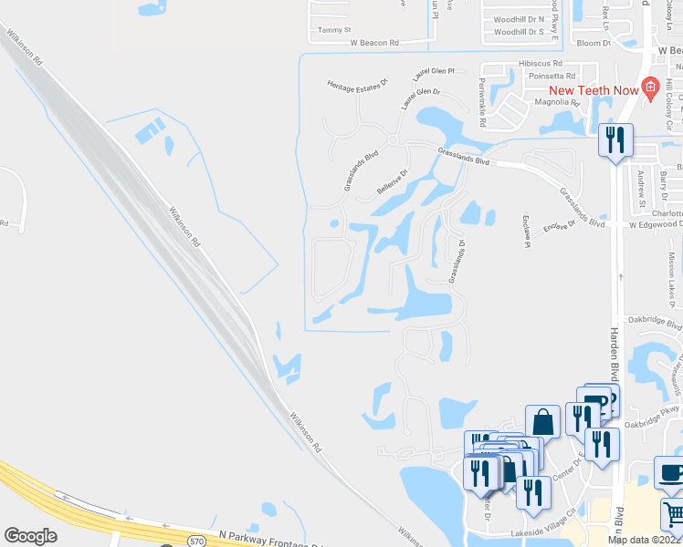 map of restaurants, bars, coffee shops, grocery stores, and more near 2977 Sanctuary Circle in Lakeland