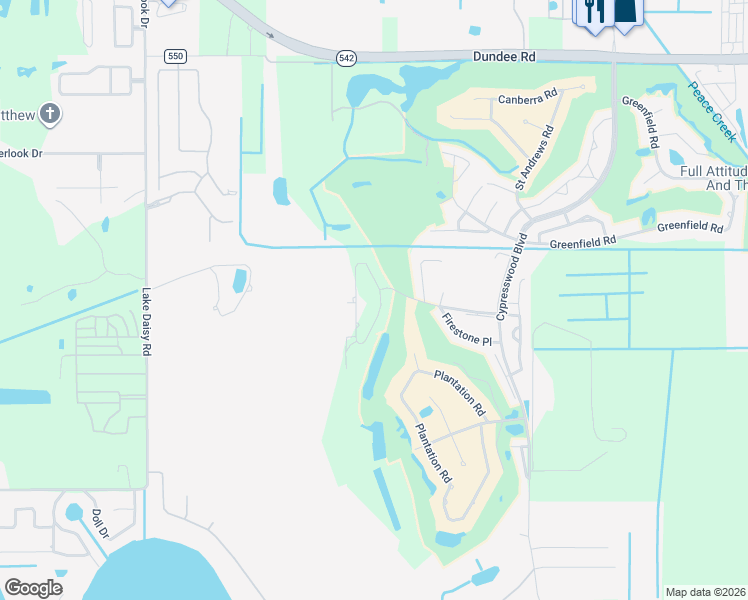 map of restaurants, bars, coffee shops, grocery stores, and more near 4047 Palma Ceia Road in Winter Haven